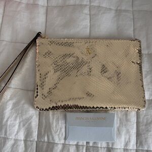 Frances Valentine Shimmering Gold Wristlet